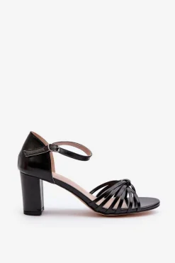 Damskie Evento Damskie Sandały Na Słupku Czarne Pyrrette