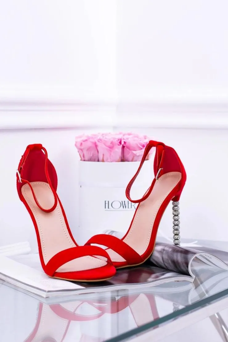 Online Boto Damskie Sandały Na Szpilce Zdobionej Cyrkoniami Elida