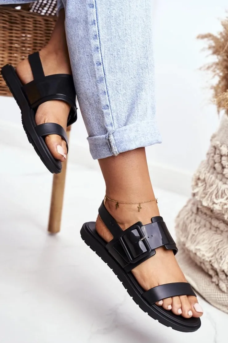 Damskie ZAXY Damskie Sandały Pachnące Gumowe Czarne DD285051