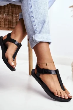 ZAXY Damskie Sandały Pachnące Gumowe Czarne DD285039