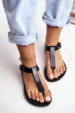 ZAXY Damskie Sandały Pachnące Gumowe Czarne DD285039