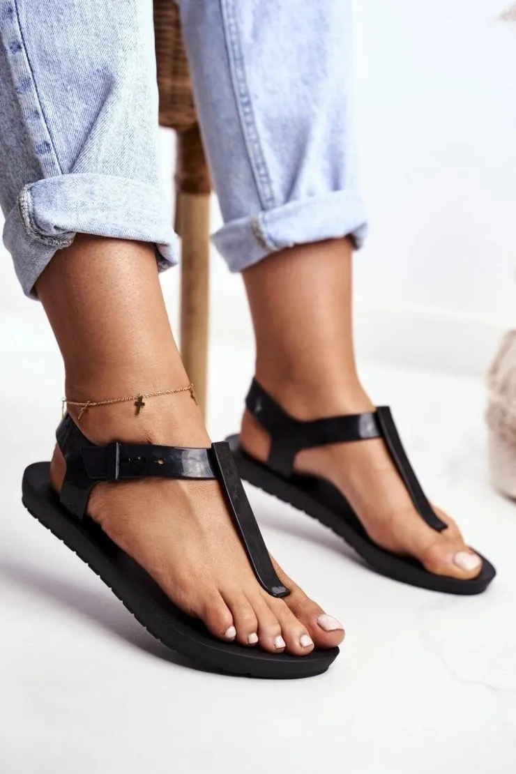 ZAXY Damskie Sandały Pachnące Gumowe Czarne DD285039