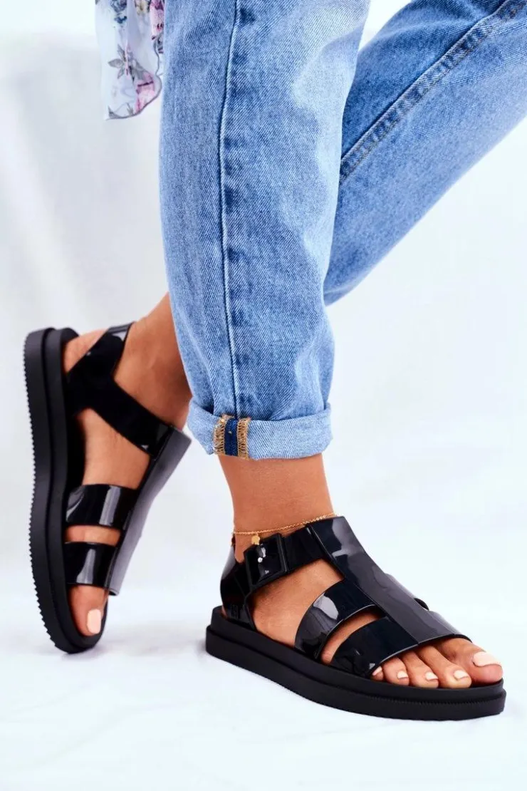 Damskie ZAXY Damskie Sandały Pachnące Gumowe Czarne FF285024