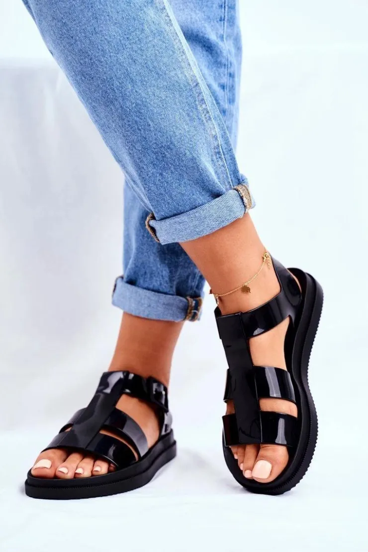 Damskie ZAXY Damskie Sandały Pachnące Gumowe Czarne FF285024