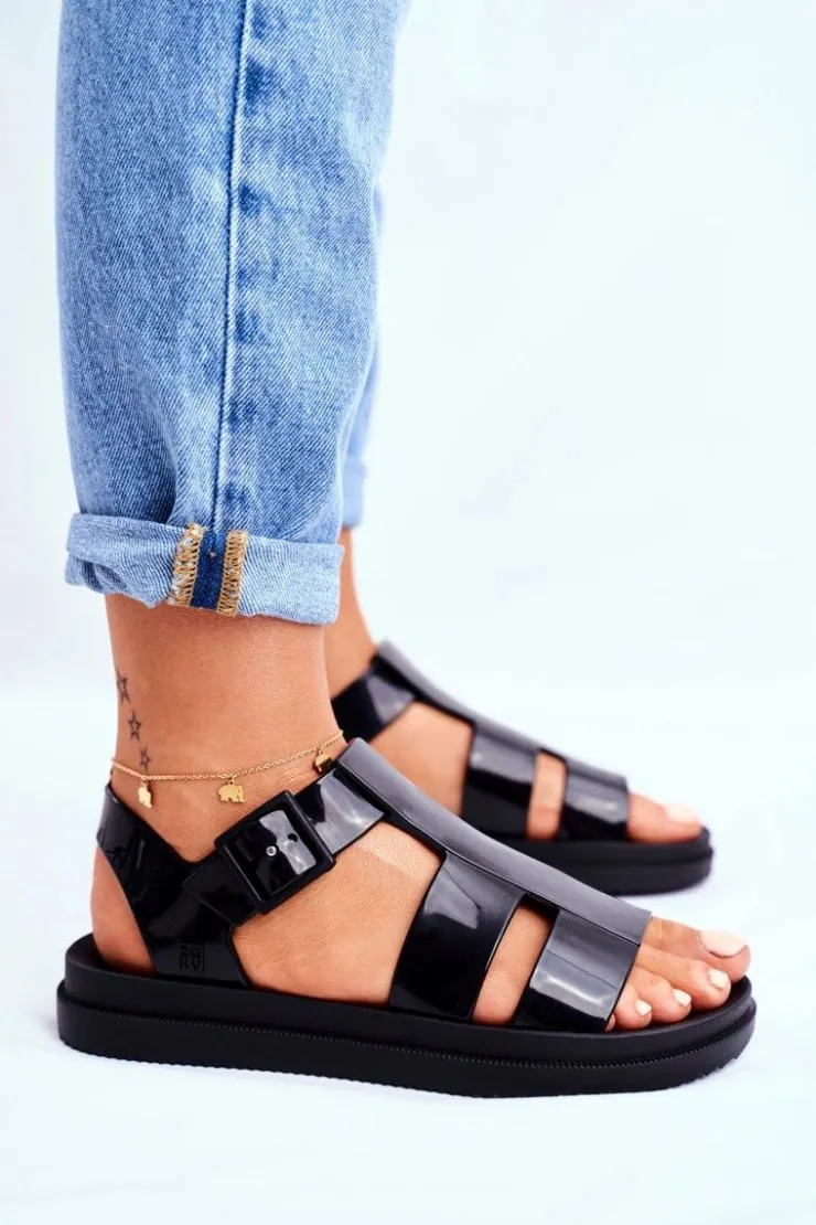 Damskie ZAXY Damskie Sandały Pachnące Gumowe Czarne FF285024