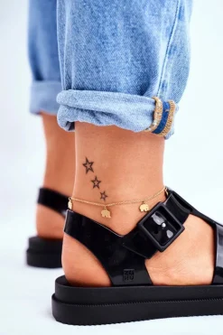 Damskie ZAXY Damskie Sandały Pachnące Gumowe Czarne FF285024