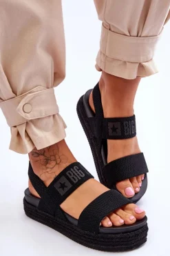 Damskie Big Star Shoes Damskie Sandały Wsuwane Big Star LL274856 Czarne
