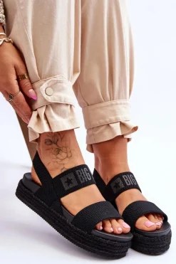 Damskie Big Star Shoes Damskie Sandały Wsuwane Big Star LL274856 Czarne