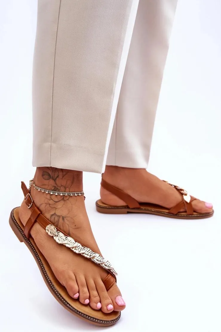 Sale Boto Damskie Sandały Z Ozdobami Na Pasku Camel Alamis