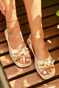 Best Damskie buty S.Barski Damskie Sandały Z Ozdobami S.Barski KV27-004 Beżowe Beżowy