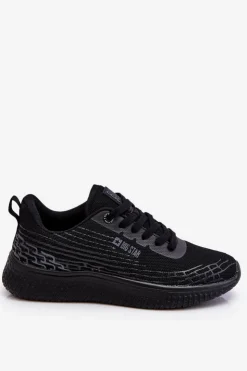 Big Star Shoes Buty Sportowe Big Star|Sneakersy Damskie*Damskie Siateczkowe Buty Sportowe Memory Foam System Big Star LL274662 Czarne Czarny