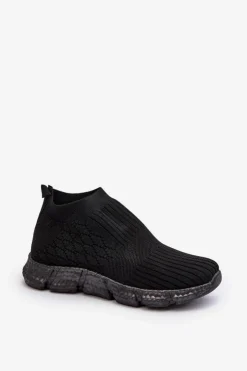 Damskie Boto Damskie Skarpetkowe Buty Sportowe Wsuwane Czarne Liraelia