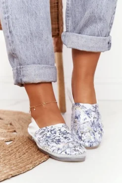 New Maciejka Damskie Skórzane Baleriny Białe 01930-85