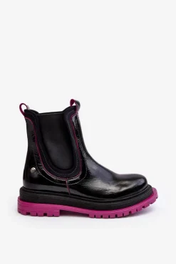 Maciejka Botki Maciejka|Botki Skórzane*Damskie Skórzane Botki Sztyblety 06199 Czarne