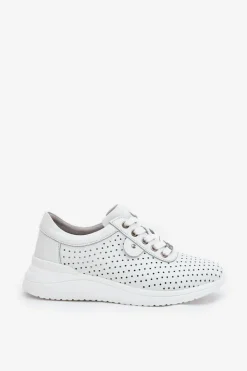 Hot Buty damskie Vinceza Damskie Skórzane Buty Sportowe Vinceza 79532 Białe