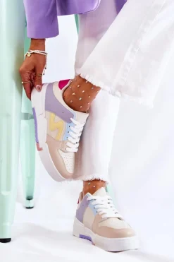 Boto Damskie Skórzane Buty Sportowe Beżowe Francis