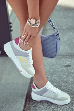 Boto Damskie Skórzane Buty Sportowe Beżowe Francis