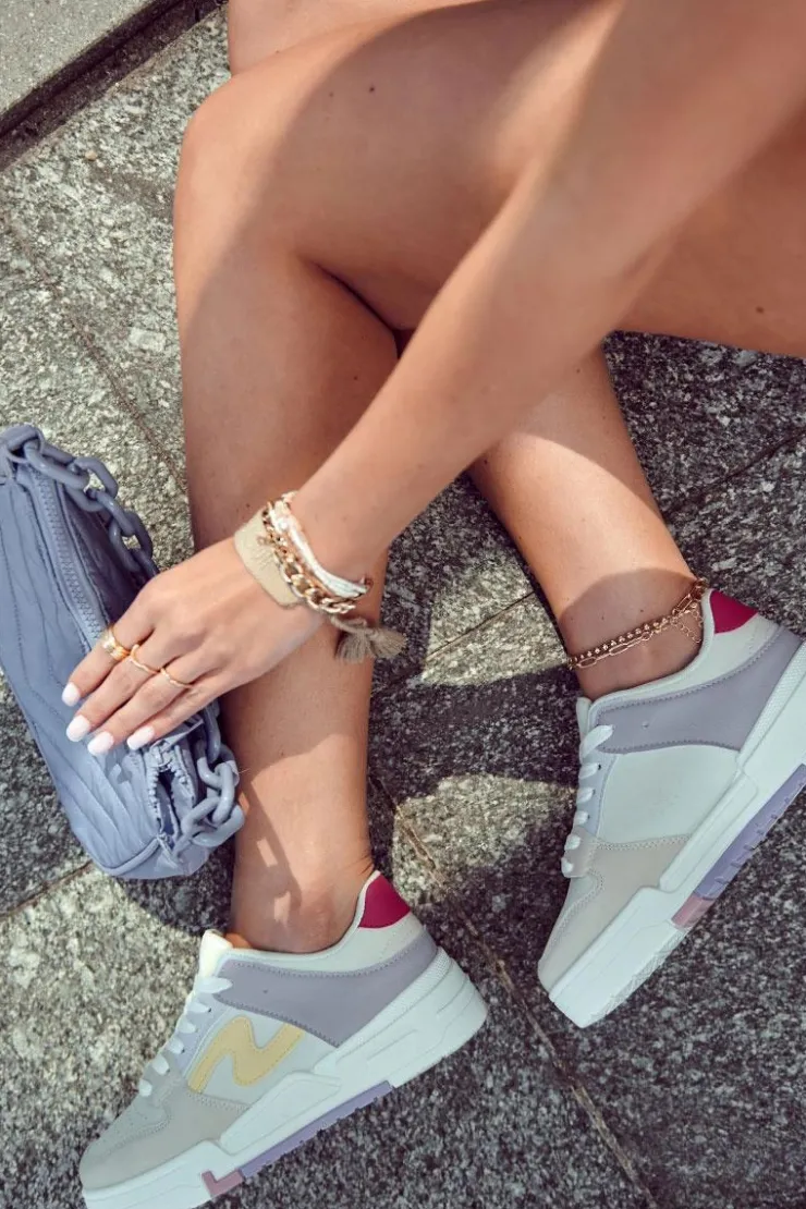 Boto Damskie Skórzane Buty Sportowe Beżowe Francis