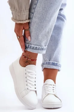 Evento Trampki Damskie Niskie*Damskie Skórzane Klasyczne Trampki Białe Unlimited