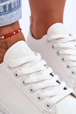 Evento Trampki Damskie Niskie*Damskie Skórzane Klasyczne Trampki Białe Unlimited