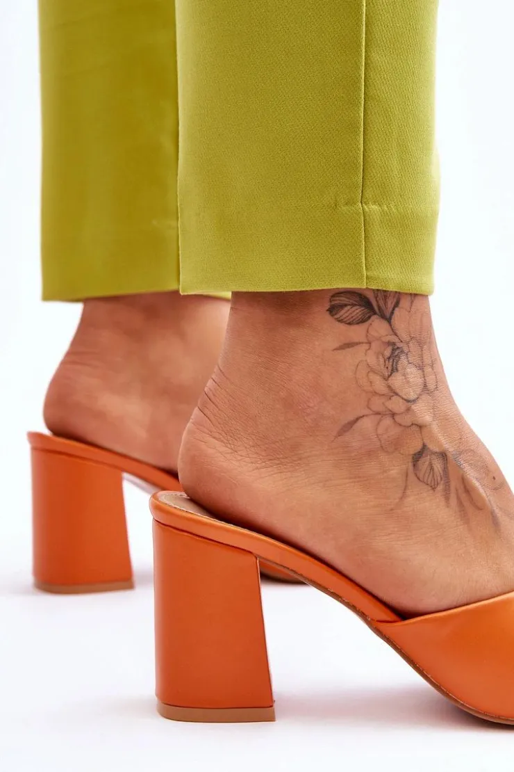 Damskie Boto Damskie Skórzane Klasyczne Klapki Pomarańczowe Loara