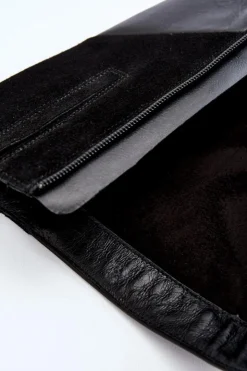 Damskie Maciejka Damskie Skórzane Kozaki Do Kolan 05784-01 Czarne