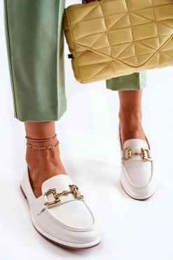 Boto Mokasyny Damskie Skórzane*Damskie Skórzane Mokasyny Białe Coriso