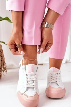 Hot Big Star Shoes Damskie Skórzane Tenisówki BIG STAR II274027 Białe