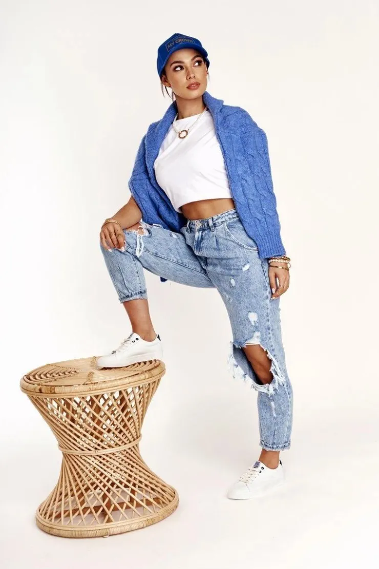 Big Star Shoes Trampki Damskie Big Star|Trampki Damskie Niskie*Damskie Skórzane Tenisówki BIG STAR BB274211 Biało Granatowe