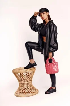 Big Star Shoes Trampki Damskie Big Star|Trampki Damskie Niskie*Damskie Skórzane Trampki BIG STAR EE274303 Czarne