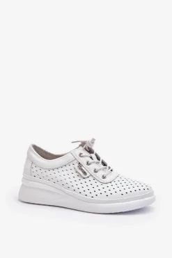 Buty damskie Vinceza Sneakersy Damskie*Damskie Skórzane Trampki Sportowe Buty Białe Brumia