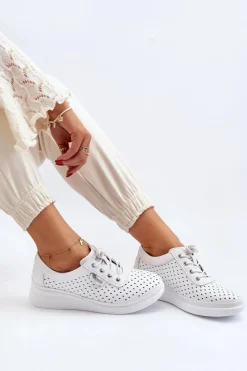 Buty damskie Vinceza Sneakersy Damskie*Damskie Skórzane Trampki Sportowe Buty Białe Brumia