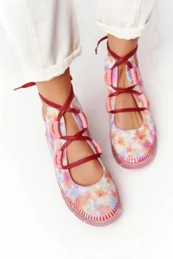 Damskie Maciejka Damskie Skórzane Trzewiki Róż 04457-15