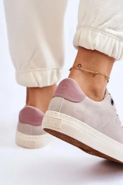 Big Star Shoes Buty Sportowe Big Star|Sneakersy Damskie*Damskie Sneakersy Big Star LL274399 Beżowe