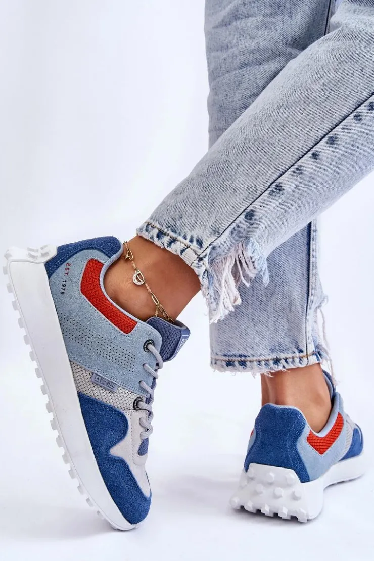 Clearance Big Star Shoes Damskie Sneakersy Big Star LL274421 Niebieskie