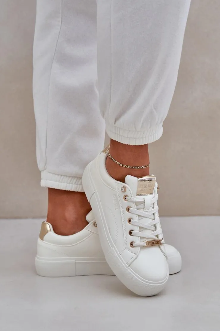 Damskie Big Star Shoes Damskie Sneakersy Big Star NN274211 Białe