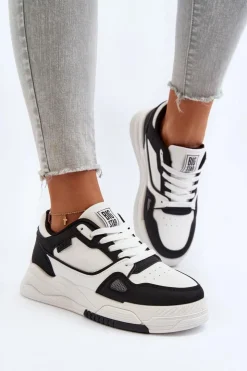 Online Big Star Shoes Damskie Sneakersy Big Star NN274669 Biało-Czarne