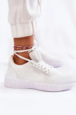 Big Star Shoes Buty Sportowe Na Platformie|Buty Sportowe Big Star*Damskie Sneakersy Big Star KK274062 Białe