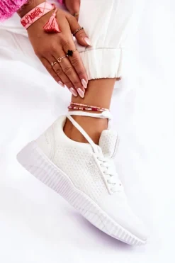 Big Star Shoes Buty Sportowe Na Platformie|Buty Sportowe Big Star*Damskie Sneakersy Big Star KK274062 Białe