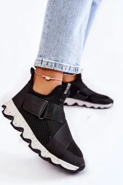 Sale Big Star Shoes Damskie Sneakersy Big Star KK274547 Czarne Czarny