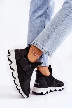 Sale Big Star Shoes Damskie Sneakersy Big Star KK274547 Czarne Czarny