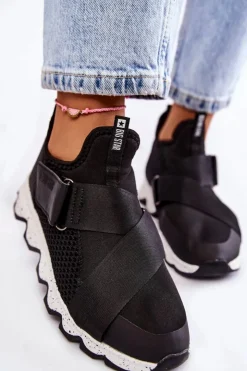 Sale Big Star Shoes Damskie Sneakersy Big Star KK274547 Czarne Czarny