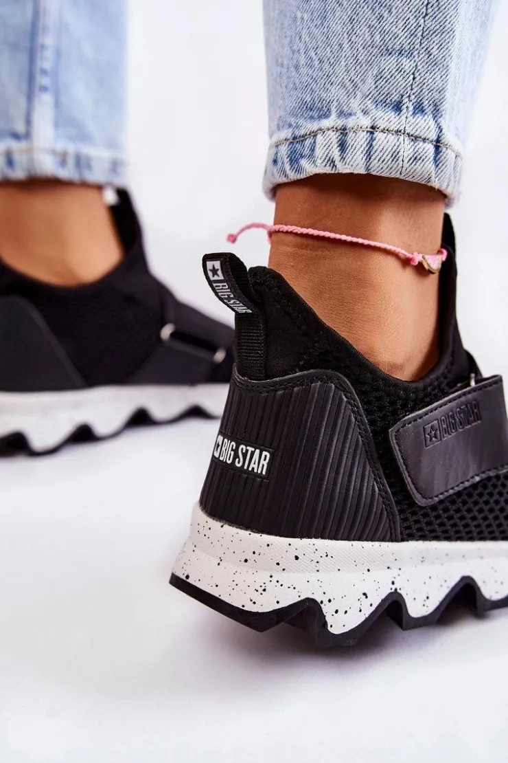 Sale Big Star Shoes Damskie Sneakersy Big Star KK274547 Czarne Czarny