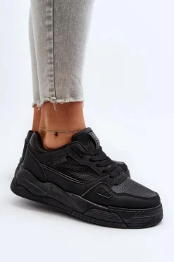 Big Star Shoes Buty Sportowe Big Star|Sneakersy Damskie*Damskie Sneakersy Big Star NN274666 Czarne