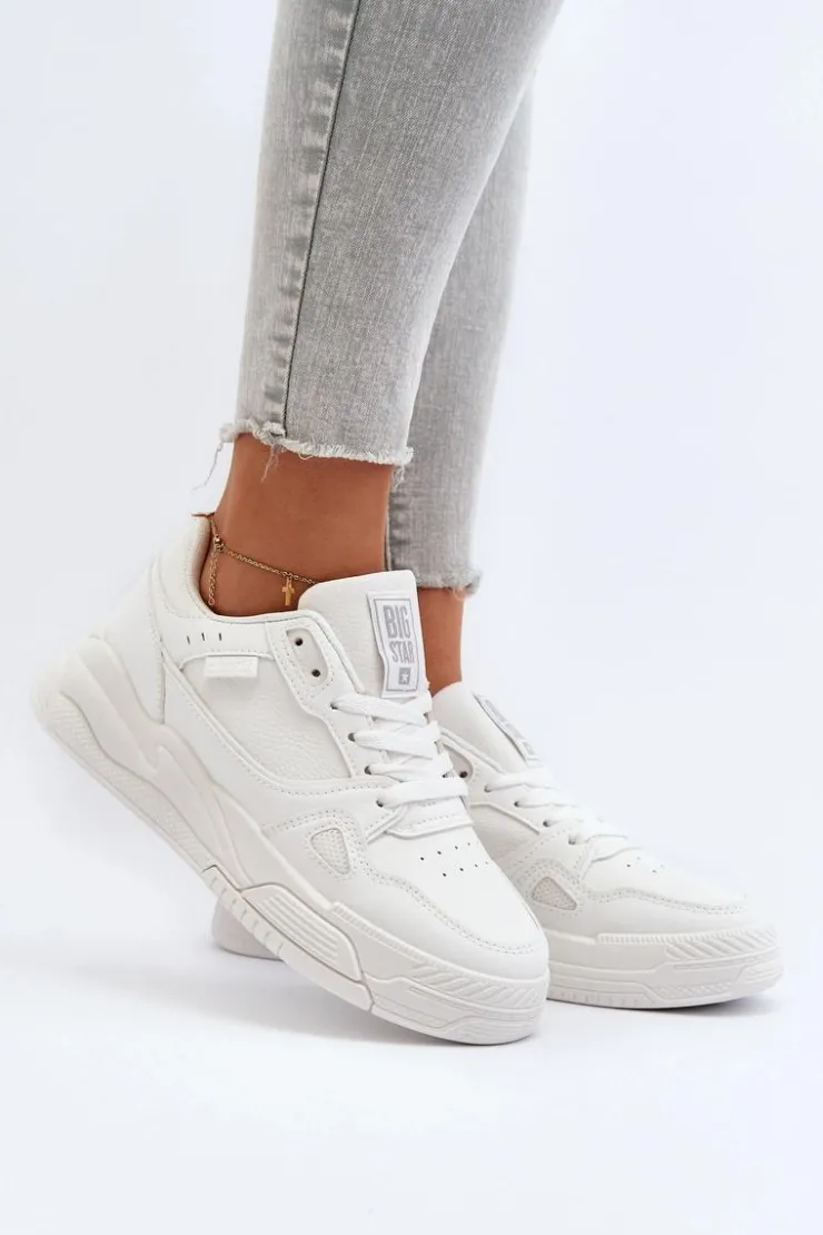 Damskie Big Star Shoes Damskie Sneakersy Big Star NN274667 Białe