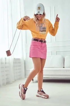 New Big Star Shoes Damskie Sneakersy Buty Sportowe Big Star JJ274577 Różowe