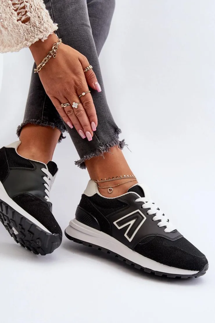 Sale Boto Damskie Sneakersy Buty Sportowe Czarne Daisee