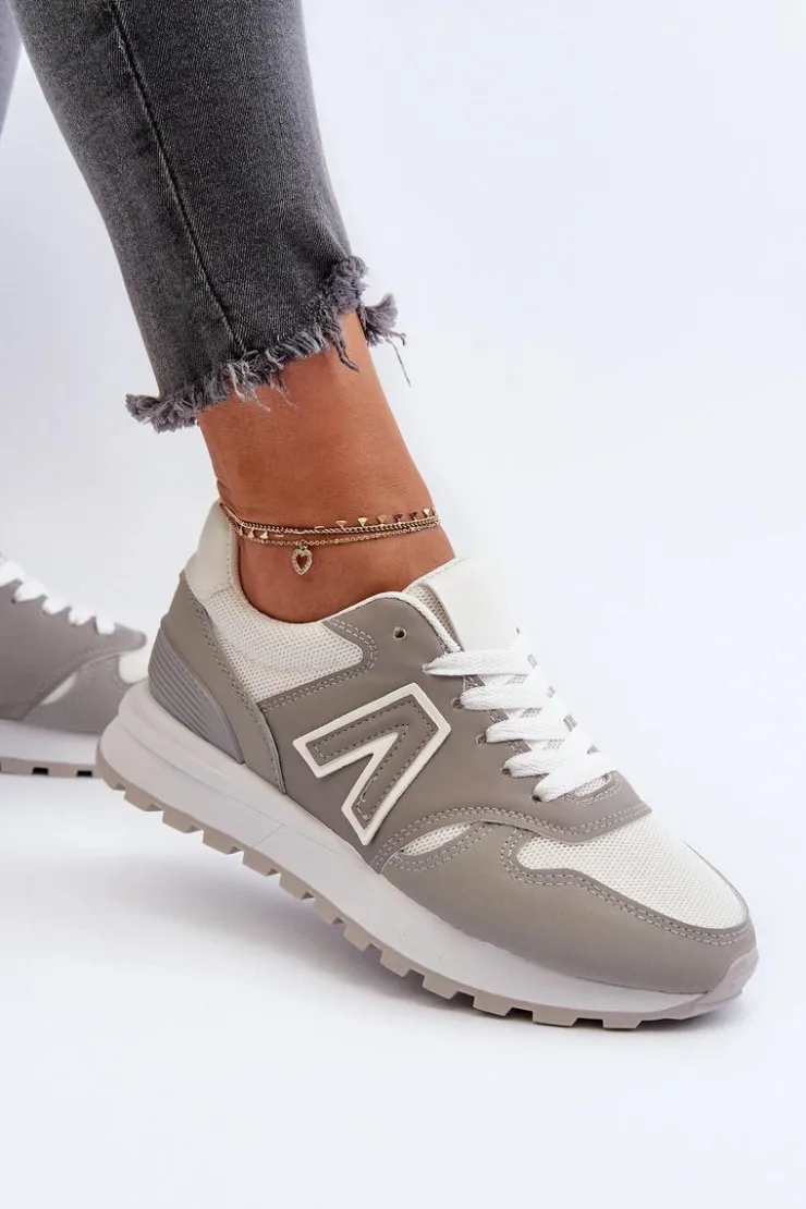 Boto Sneakersy Damskie*Damskie Sneakersy Buty Sportowe Szare Daisee