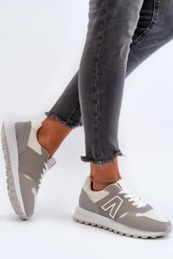 Boto Sneakersy Damskie*Damskie Sneakersy Buty Sportowe Szare Daisee