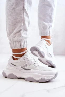 Big Star Shoes Buty Sportowe Big Star*Damskie Sneakersy Buty Sportowe Big Star JJ274579 Białe